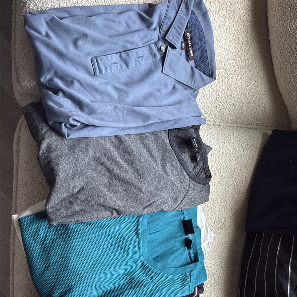 9 Mix It Men's Polo and Shirt Set - Blue, Gray, Teal